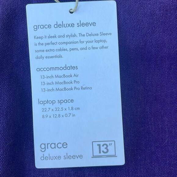 STM purple pink "GRACE" deluxe laptop sleeve bag NEW (fits 13 inch screen) - Picture 5 of 9